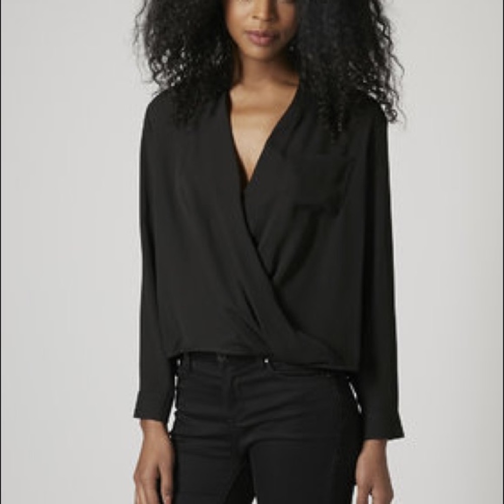 🎉HP🎉 Topshop Formal Drape Front Blouse